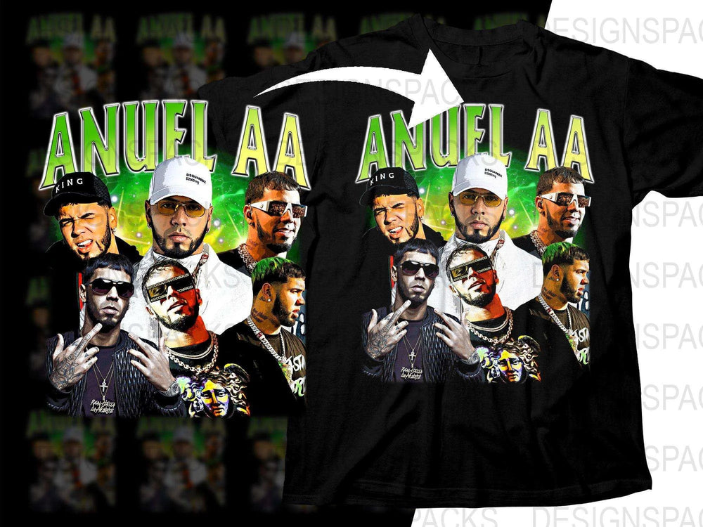 Vibrant Anuel AA Bootleg Graphic Png Digital Download