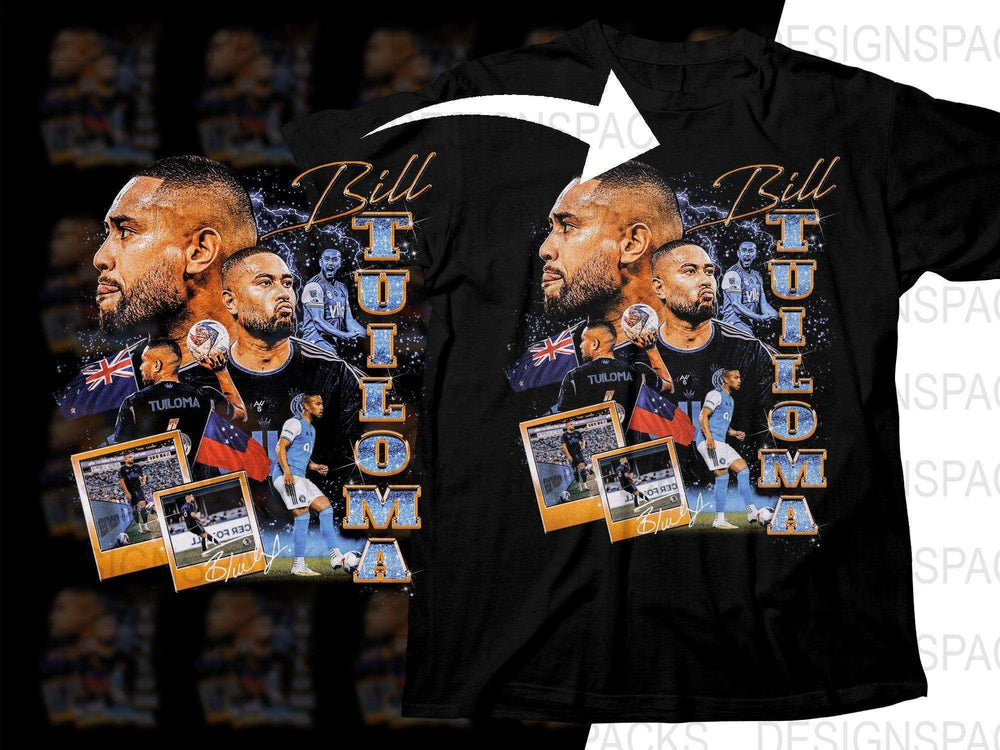 Vibrant Bill Tuiloma Graphic Tees For Sports Fans Soccer Png Digital Download