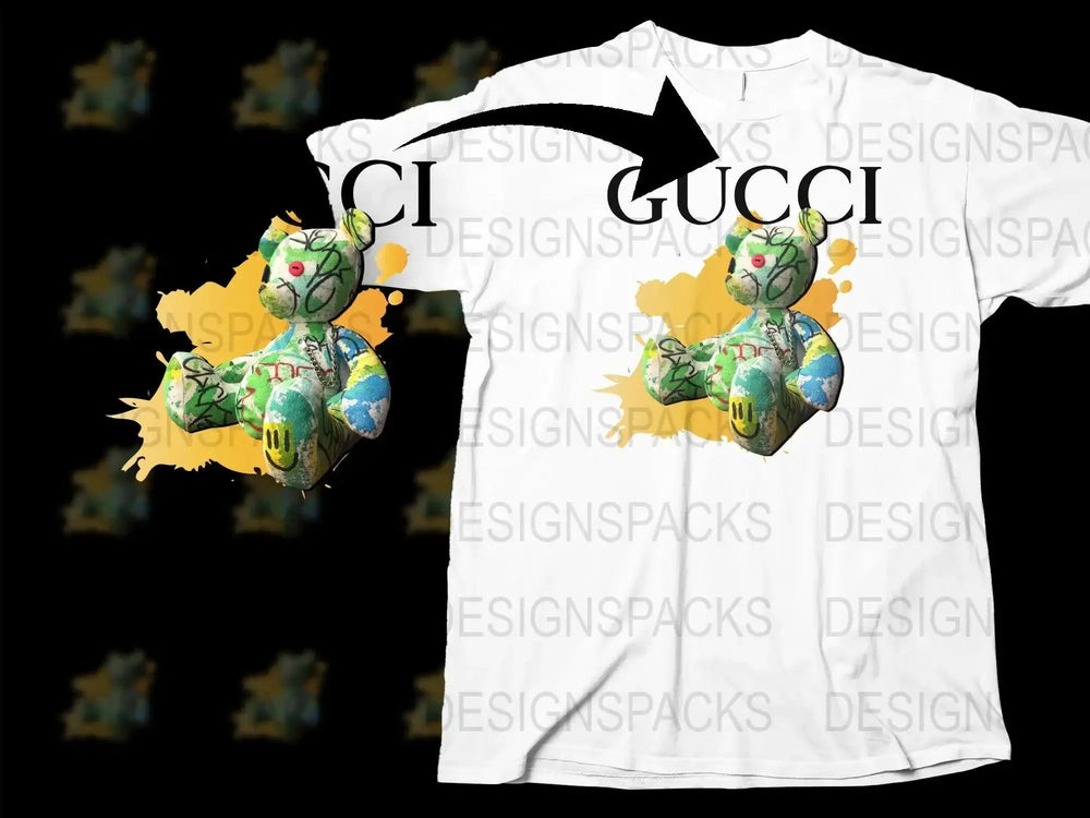 Vibrant Brand Bear Design On Trendy Png Digital Download