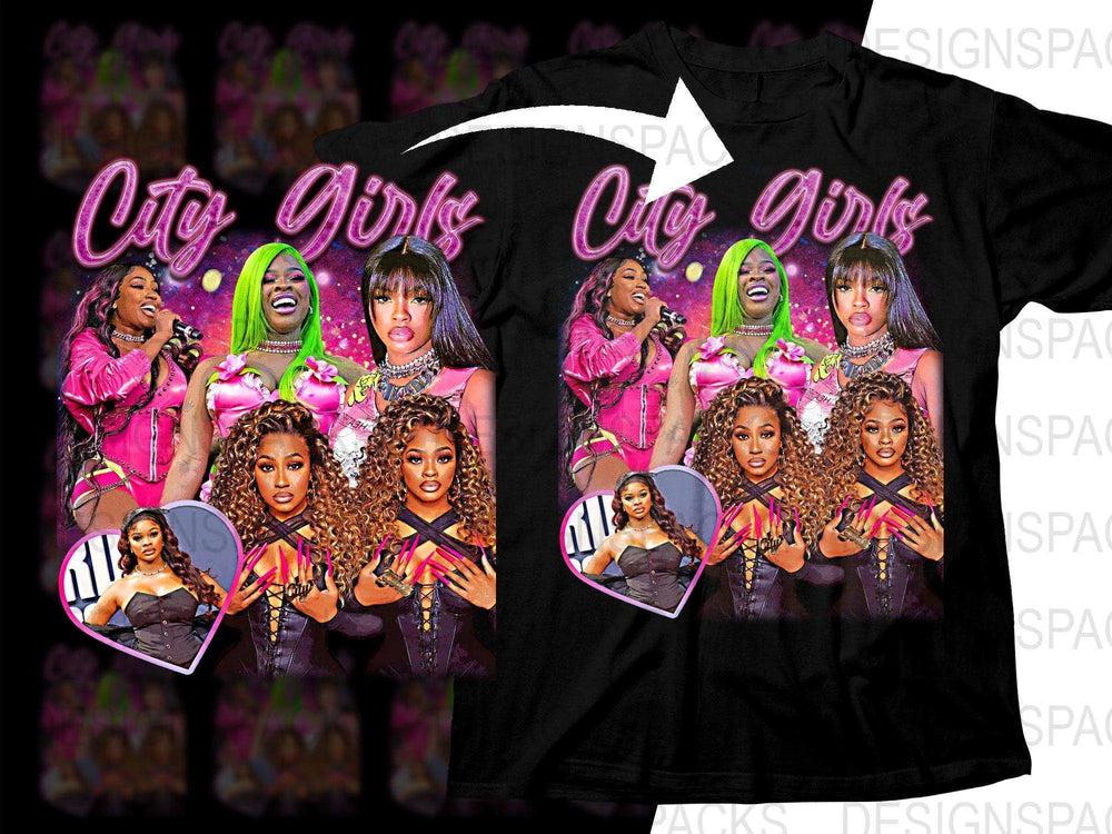 Vibrant City Girls Music Bootleg Graphic Png Digital Download