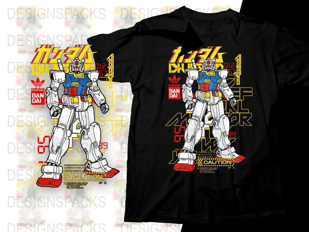 Vibrant Gundam Art Graphic Png Digital Download