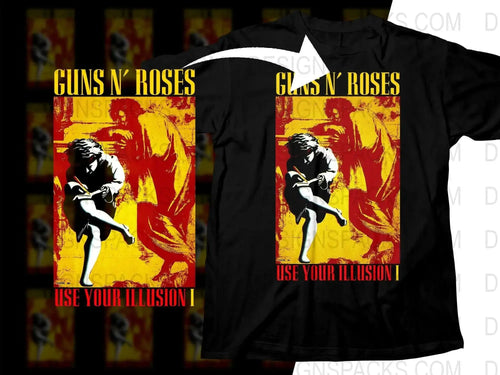 Vibrant Guns N' Roses Use Your Illusion I Png Halftone Digital Download