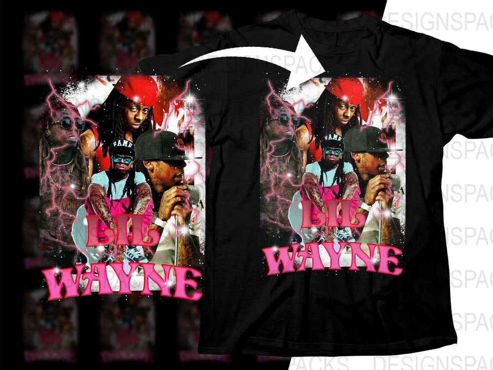 Vibrant Lil Wayne Collage Fan Art Graphic Png Digital Download