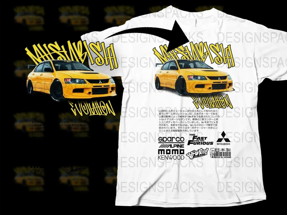 Vibrant Mitsubishi Evolution Png Digital Download