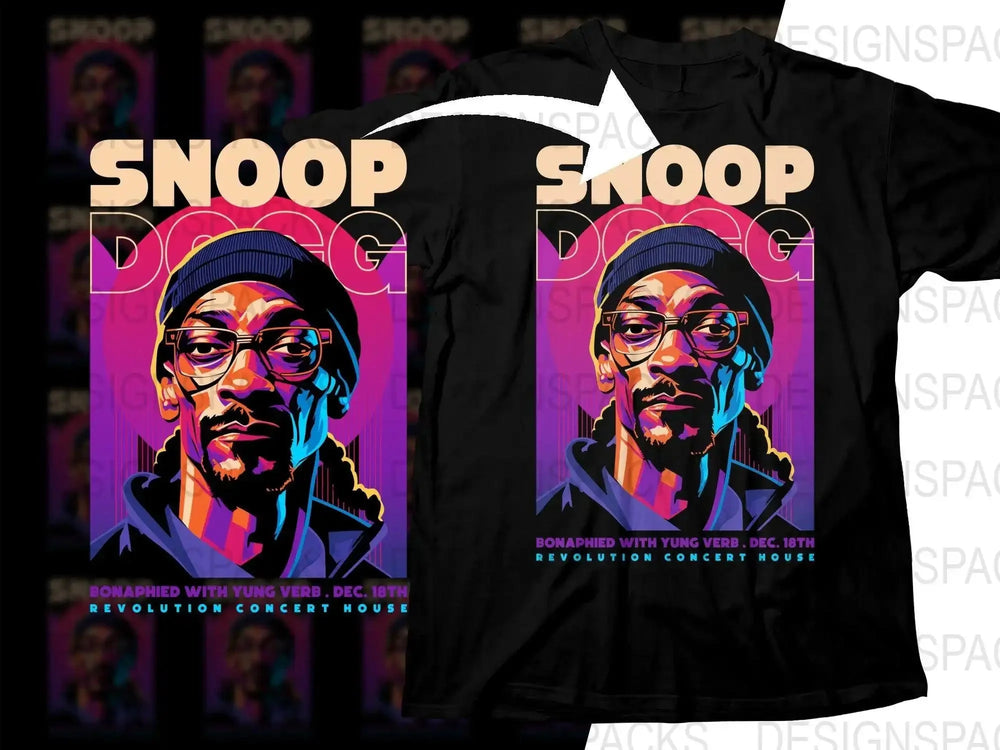 Vibrant Snoop Doog Bonaphied Concert Art Png Digital Download