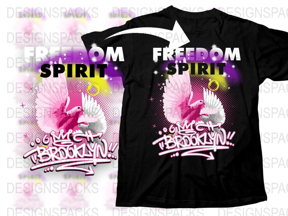 Vibrant Spirit Brooklyn Graffiti Art Graphic Png Digital Download