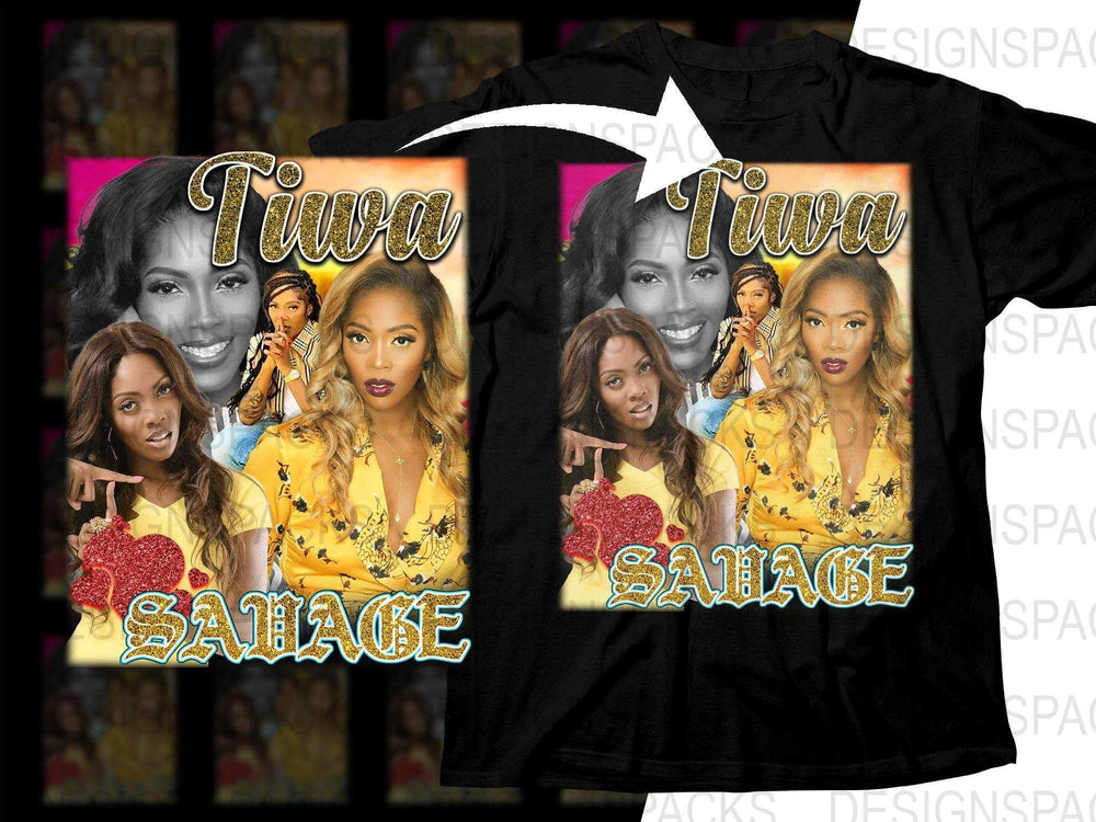Vibrant Tiwa Savage Bootleg Graphic Bootleg Music Png Digital Download