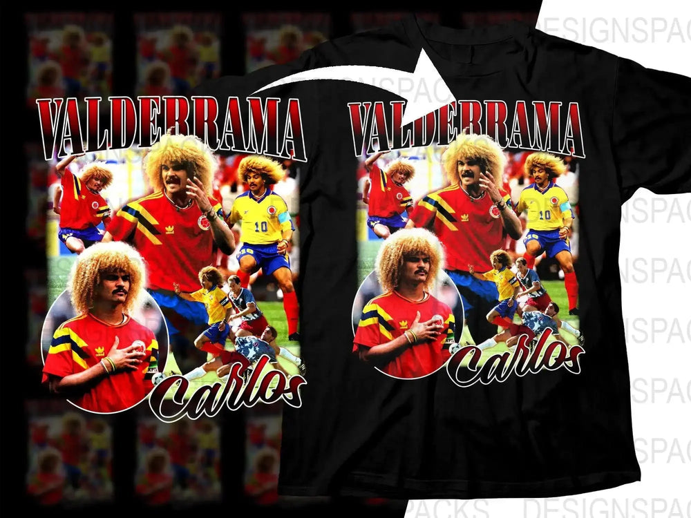 Vibrant Valderrama Carlos Graphic Soccer Png Digital Download
