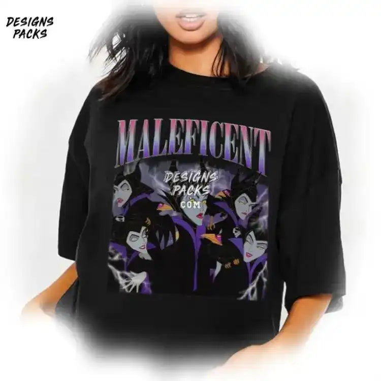 Villains Maleficent Homage Tv Cartoon Vintage Graphic Png Design