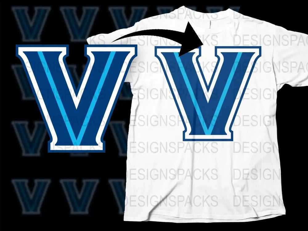 Villanova Wildcats College Football Png Digital Download