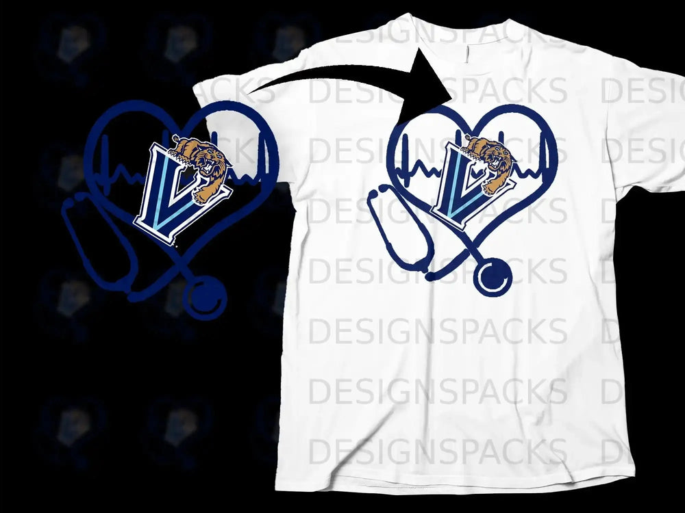 Heartbeat Stethoscope Design T-Shirt