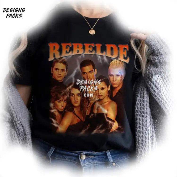 Vintage 90S Graphic Rbd Rebelde Tour Png Design