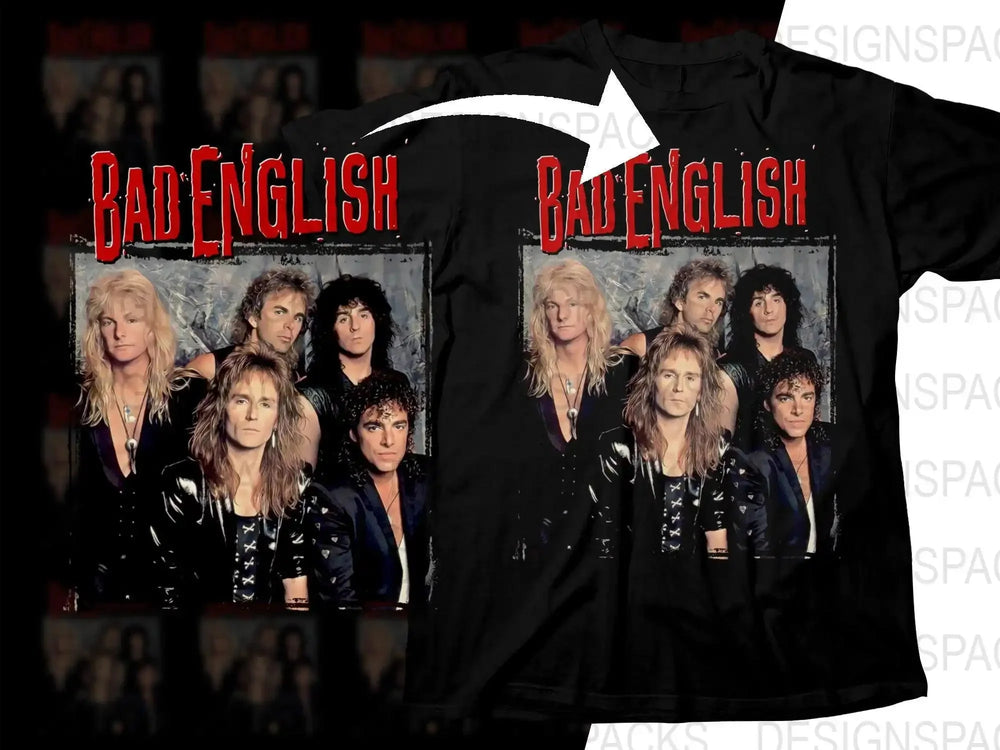 Vintage Bad English Band Graphic Png Digital Download