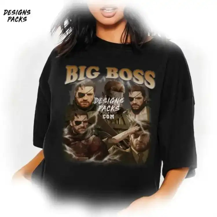 Vintage Big Boss Metal Gear Solid Png Design