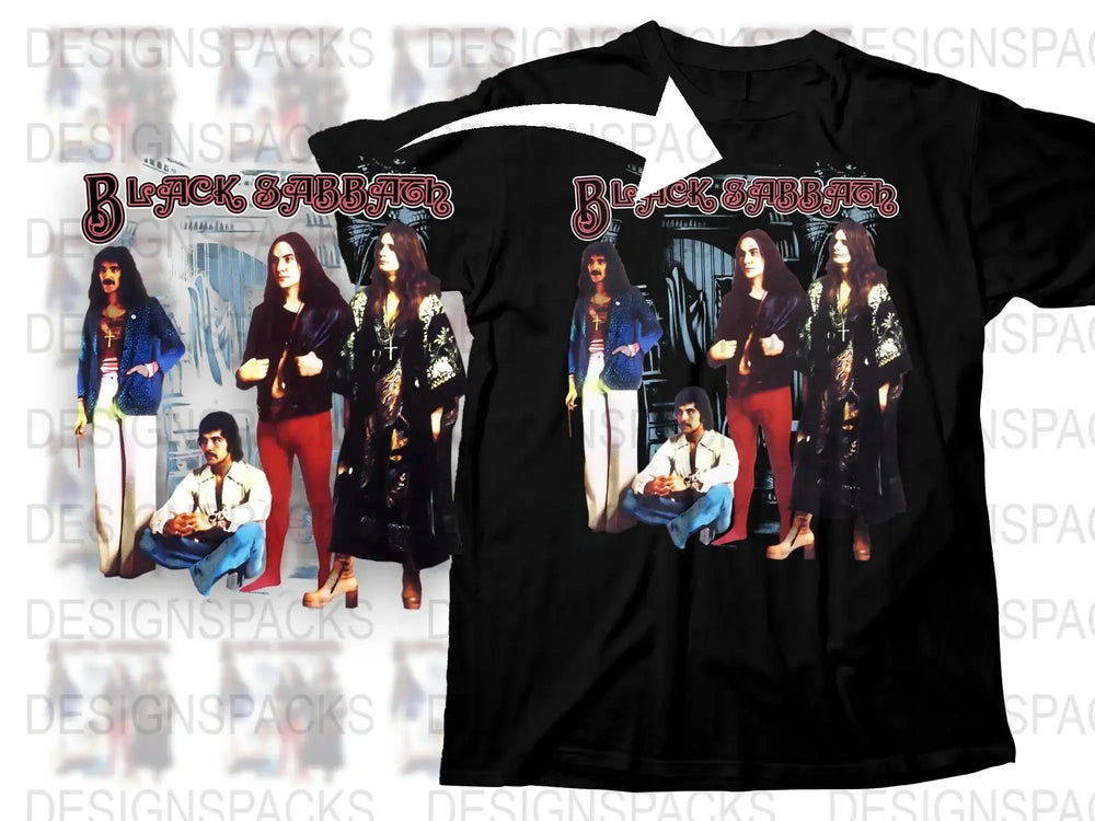 Black Sabbath Band Vintage T-Shirt, Classic Rock Music Tee, 1970s Retro Band Merchandise