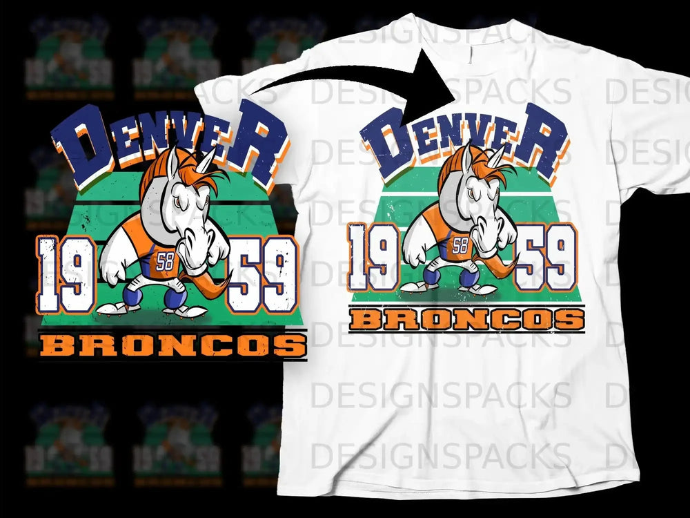 Denver Broncos 1959 Graphic Tees for Fans