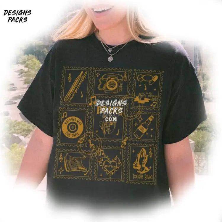Vintage Drake Rapper Tour Doodle Stamp Png Design