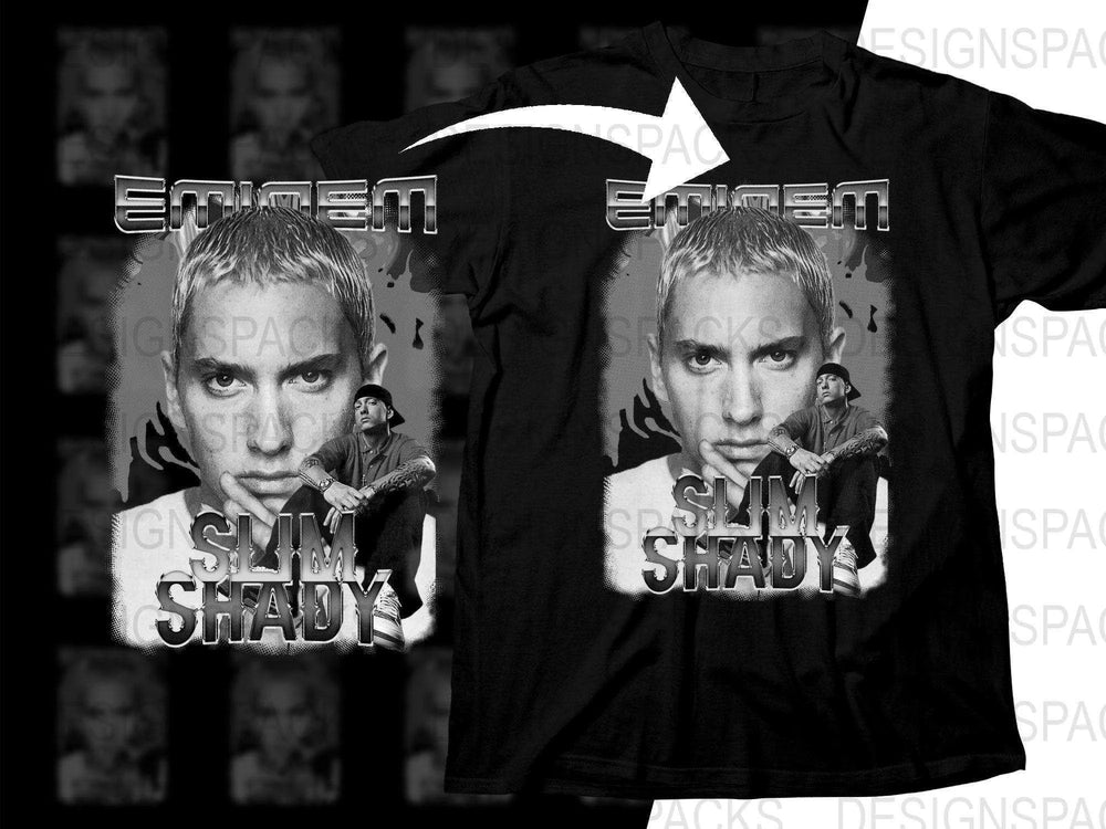 Vintage Eminem Slim Shady Graphic Png Digital Download
