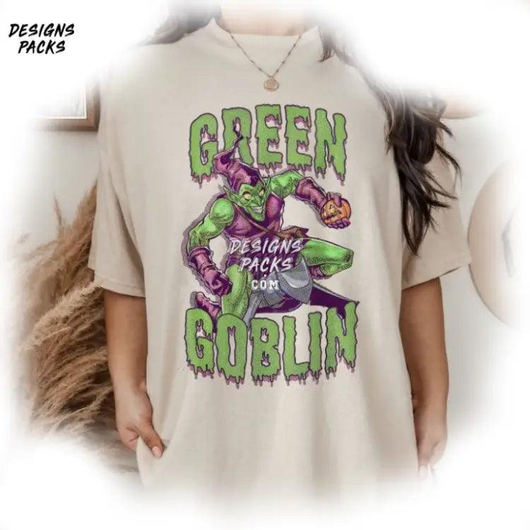 Vintage Green Goblin Marvel Villains Slimy Font Comic Png Design