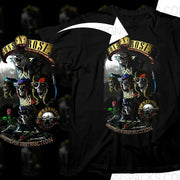 Vintage Guns N' Roses Art with Floral Elements Png Halftone Digital Download