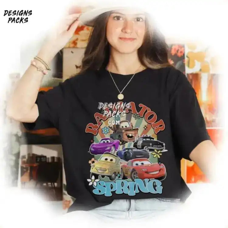 Vintage Hippie Cars Family Vacation Matching Cartoon Lightning Mcqueen Png Design
