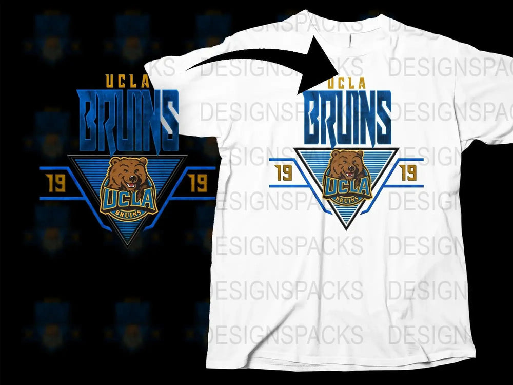 Vintage Inspired UCLA Bruins Bear Logo Png Digital Download