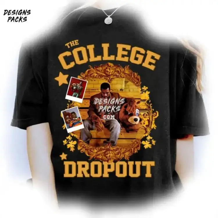 Vintage Kanye West Bootleg Inspired College Dropout Png Design