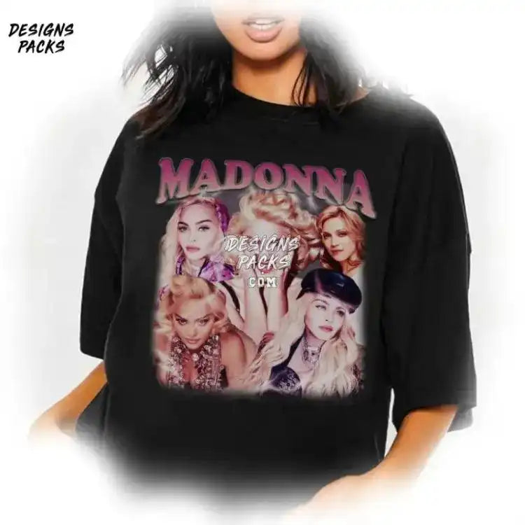 Vintage Madonna Singer Bootleg Png Design