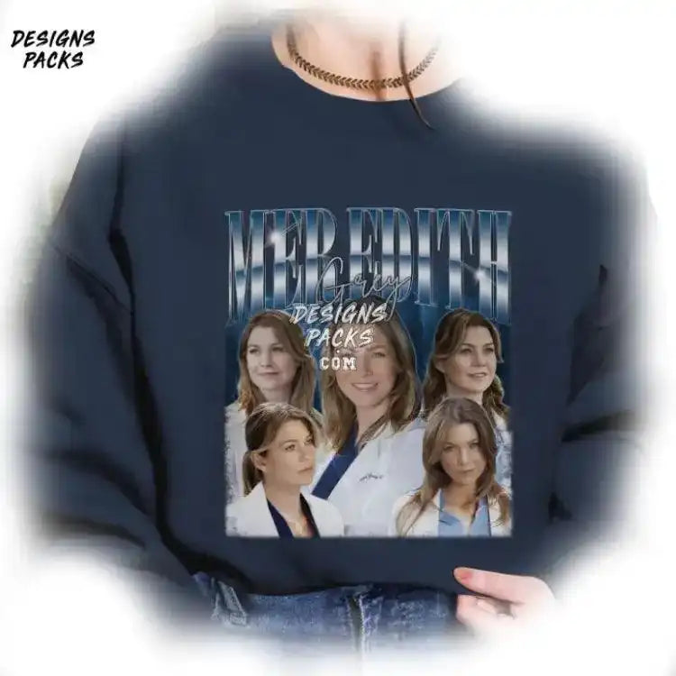 Vintage Meredith Grey Homage Png Design
