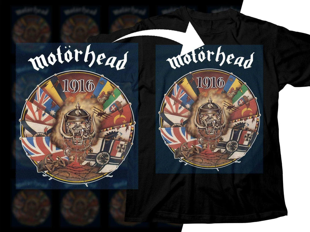 Vintage Motörhead 1916 Rock Art Png Halftone Digital Download