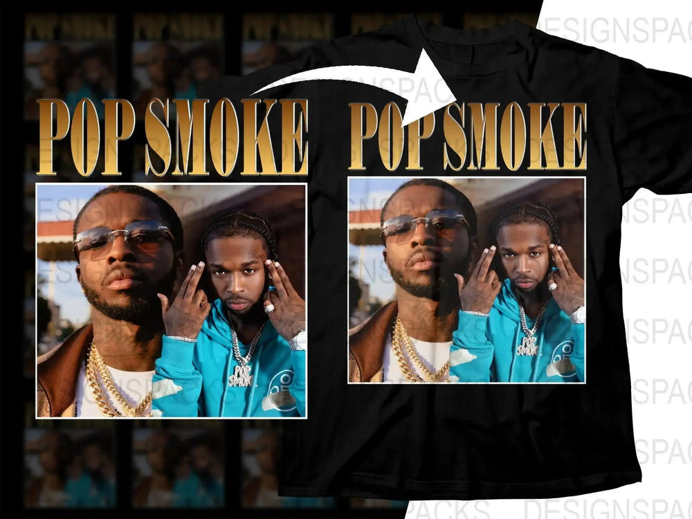 Vintage Pop Smoke Graphic Design Png Digital Download