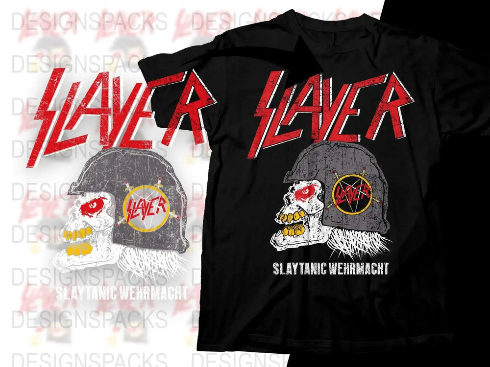 Vintage Slayer Helmet Design Graphic Png Digital Download