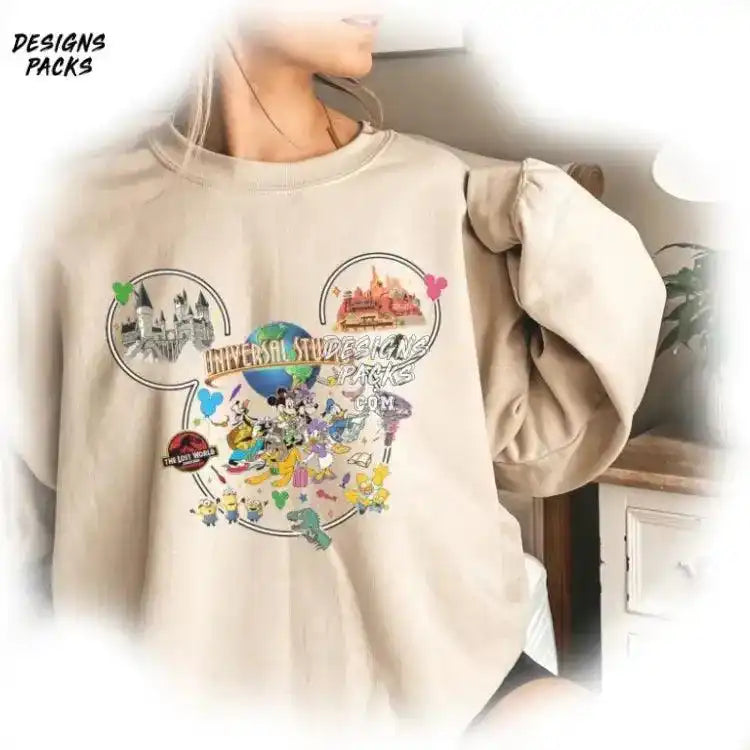 Vintage Universal Studios Orlando Cartoon Png Design