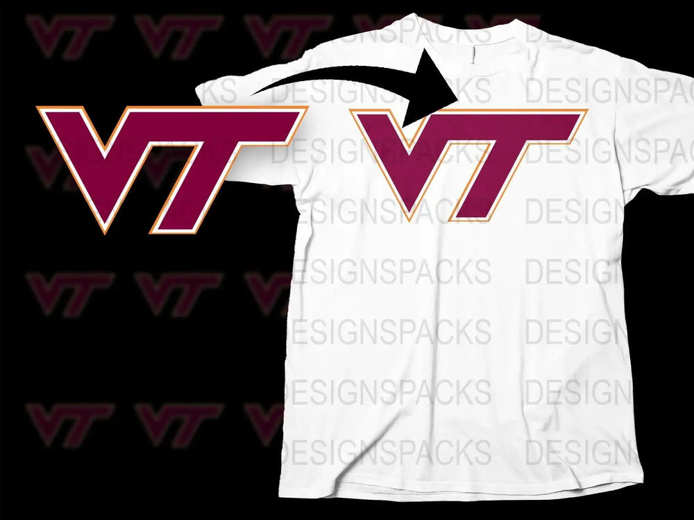 Virginia Tech Hokies College Football Png Digital Download