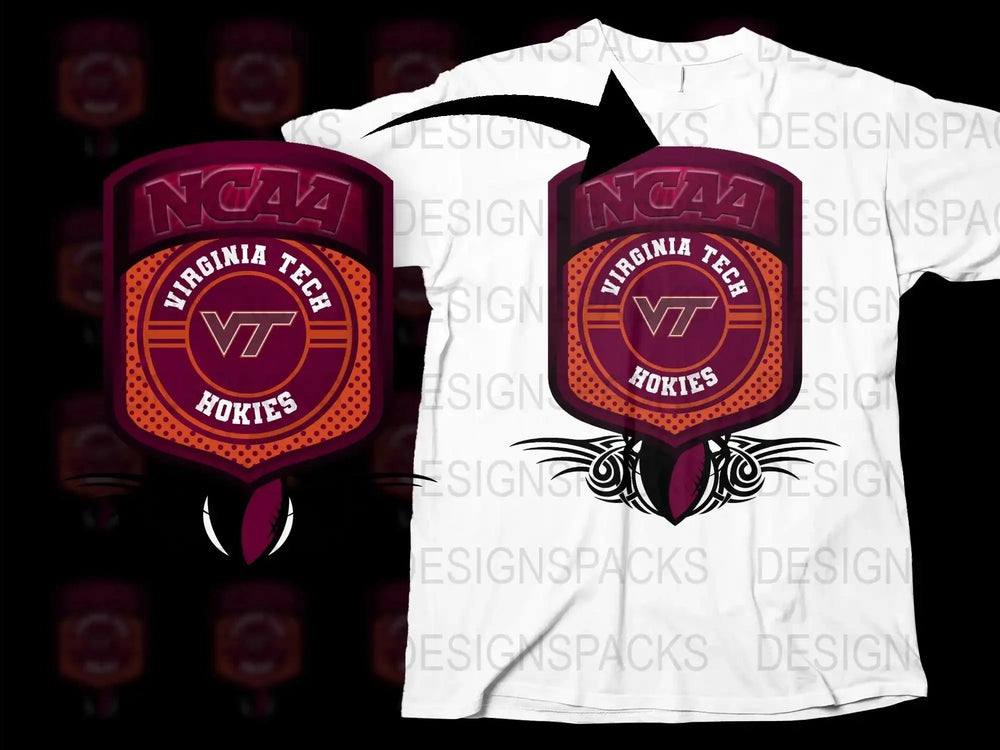 Virginia Tech Hokies NCAA Football Maroon Hand Gesture T-Shirt, Unisex Graphic Tee