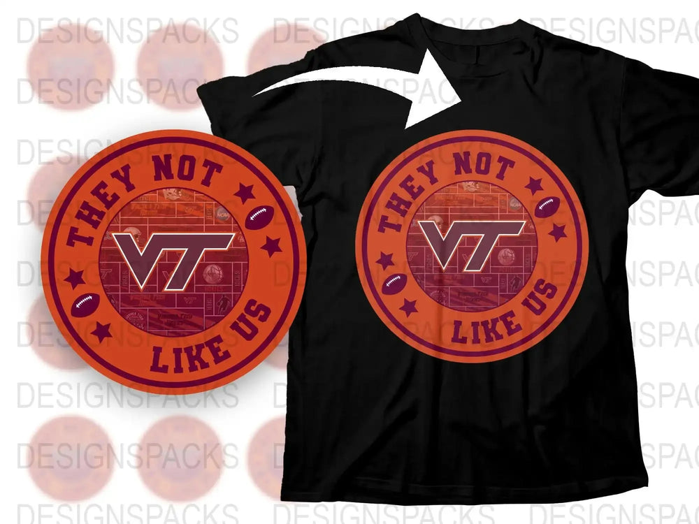 They Not Like Us VT Logo T-Shirt, Streetwear Graphic Tee, Urban Fashion, Unisex Black Cotton Shirt, Bold Red Design