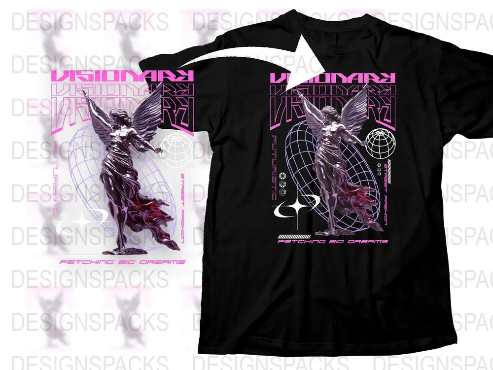Visionary Futuristic Fetching Big Dreams Streetwear Png Digital Download