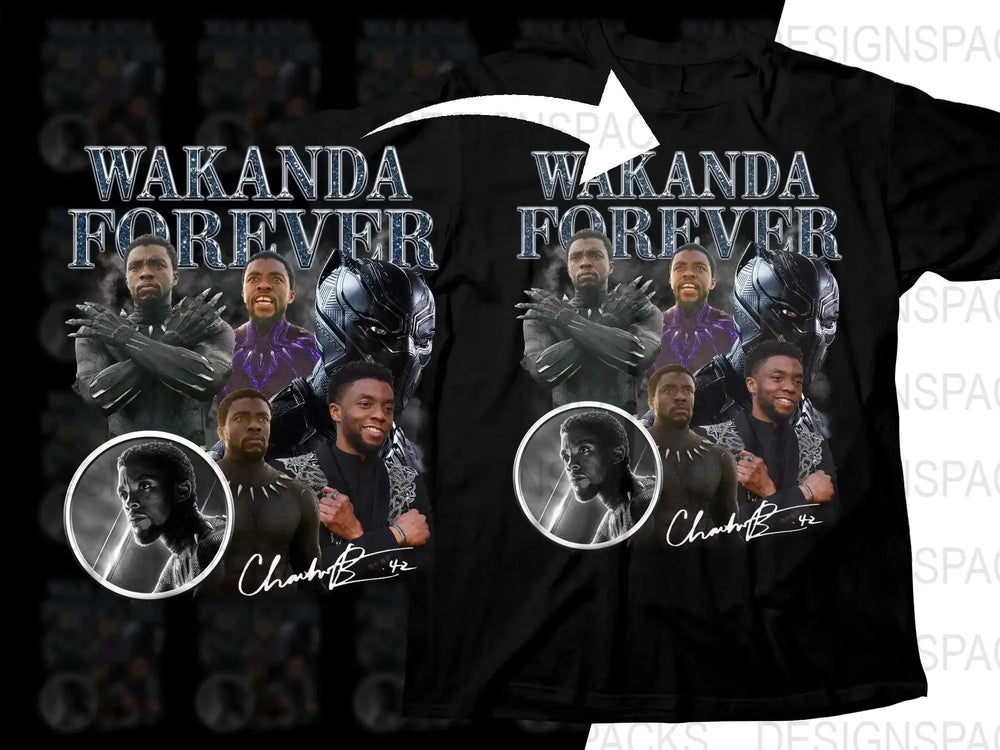 Wakanda Forever Black Panther Tribute Png Digital Download