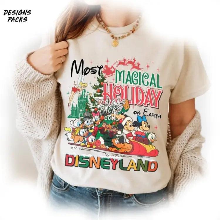 Walt Cartoon World Christmas The Most Magical Place On Earth Mickey’s Very Merry Party Png Design