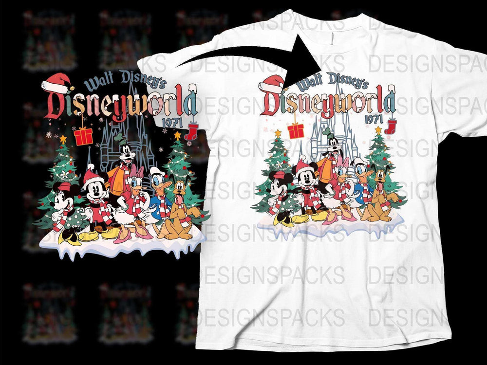 Vintage Disneyworld 1971 T-Shirt, Classic Mickey and Friends, Retro Disney Tee, Collectible Disneyland Apparel
