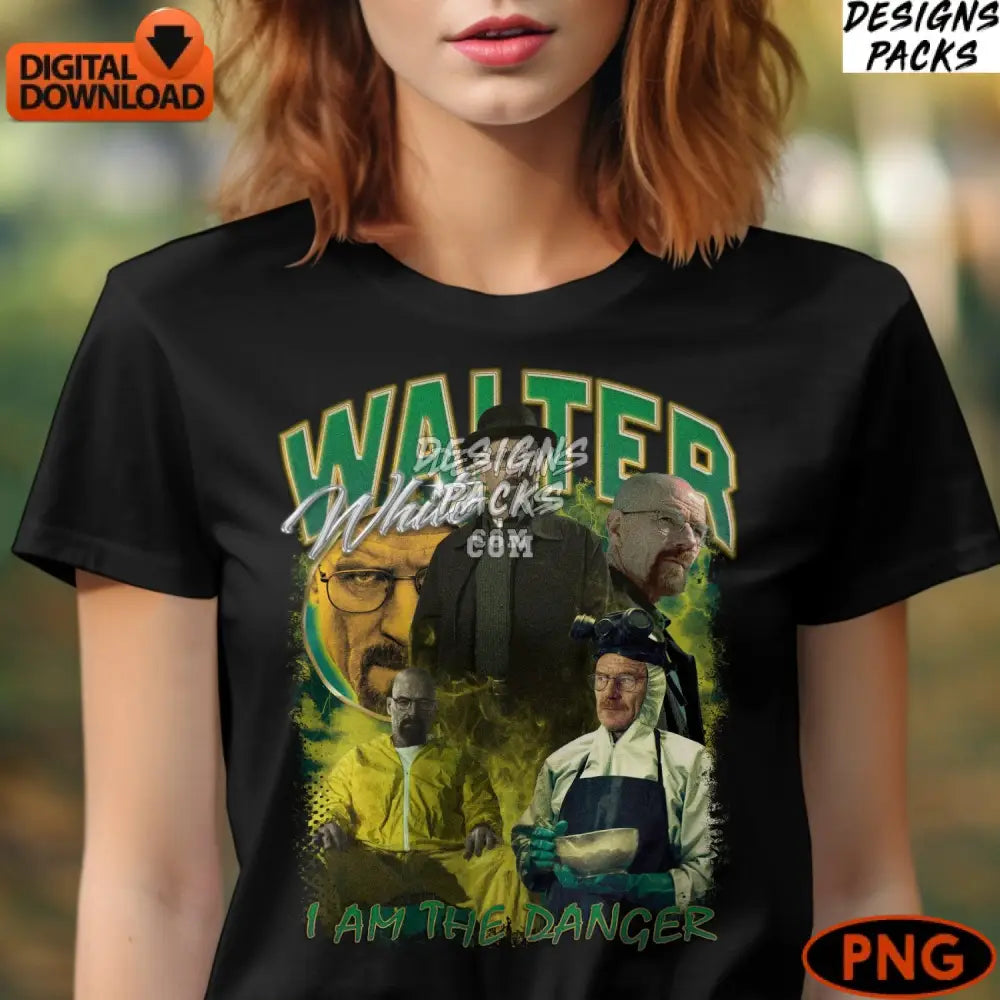 Walter White I Am The Danger Breaking Bad Inspired Digital Art Png