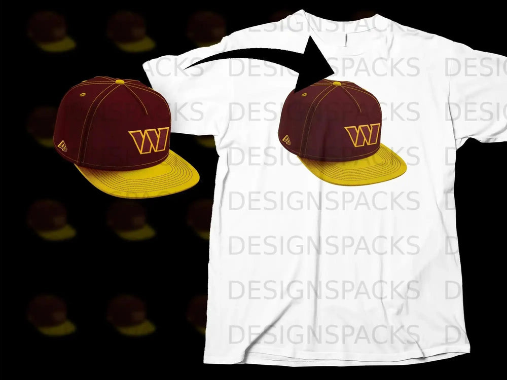 Maroon and Yellow W Logo Snapback Hat product