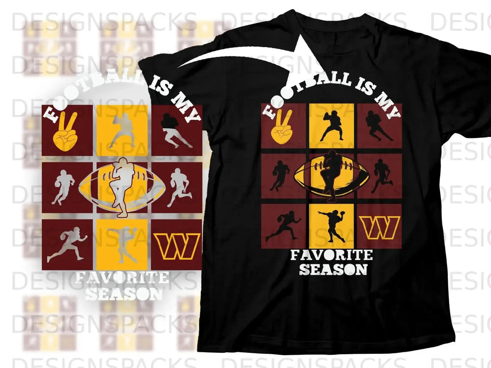 FOOTBALL IS MY FAVORITE SEASON W Graphic product type