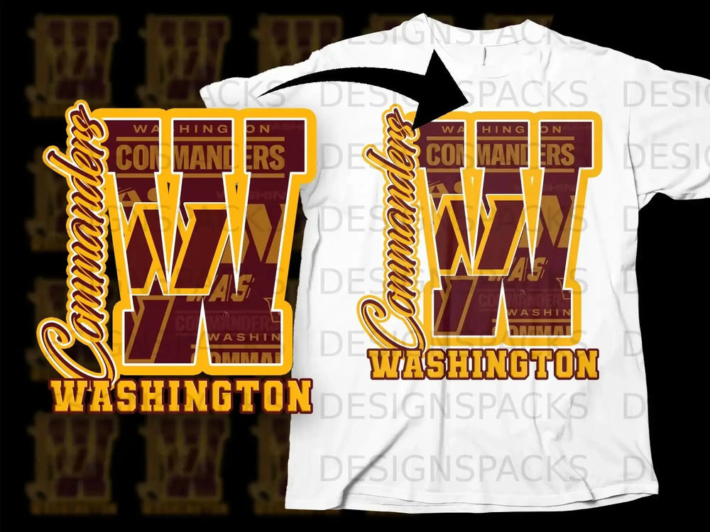 Washington Commanders W Logo Graphic T-Shirt