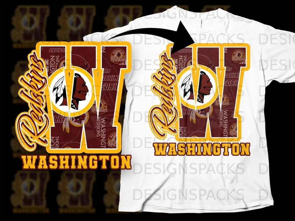 Classic Washington Redskins Fan Apparel Tee Shirt