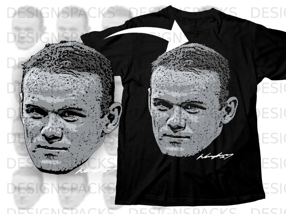 Monochrome Face Print Graphic Tee Shirt