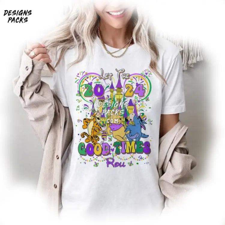Wdw Cartoon Land Family Fat Tuesday New Orleans The Pooh And Friends Mardi Gras Let Good Times Roll