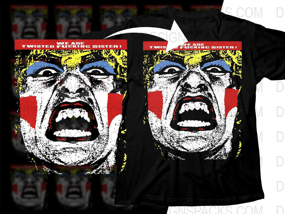 We Are Twisted Sister ! Bold Rock Png Halftone Digital Download
