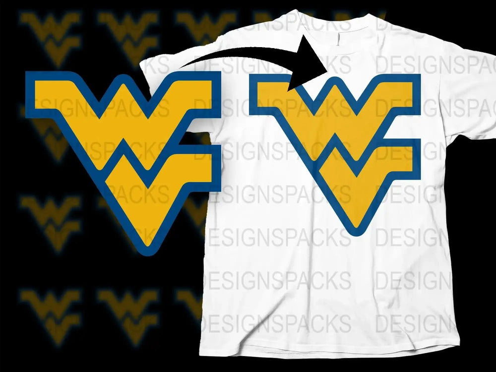 West Virginia Mountaineers College Football Png Digital Download