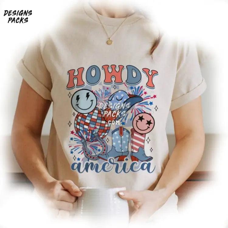 Western Usa Howdy America 4Th Of July Png Design